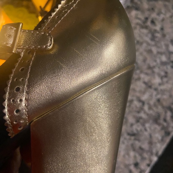 Coach Black/Gold Kidsuede Mary Jane Platforms - Picture 14 of 14